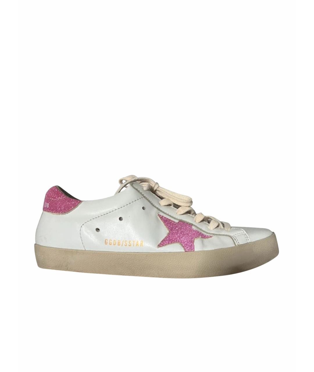 GOLDEN GOOSE DELUXE BRAND Белые кожаные кеды, фото 1