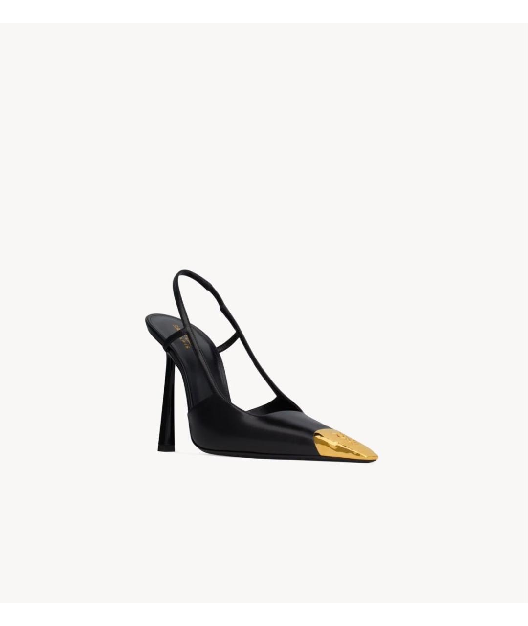 SAINT LAURENT Черные кожаные туфли, фото 3