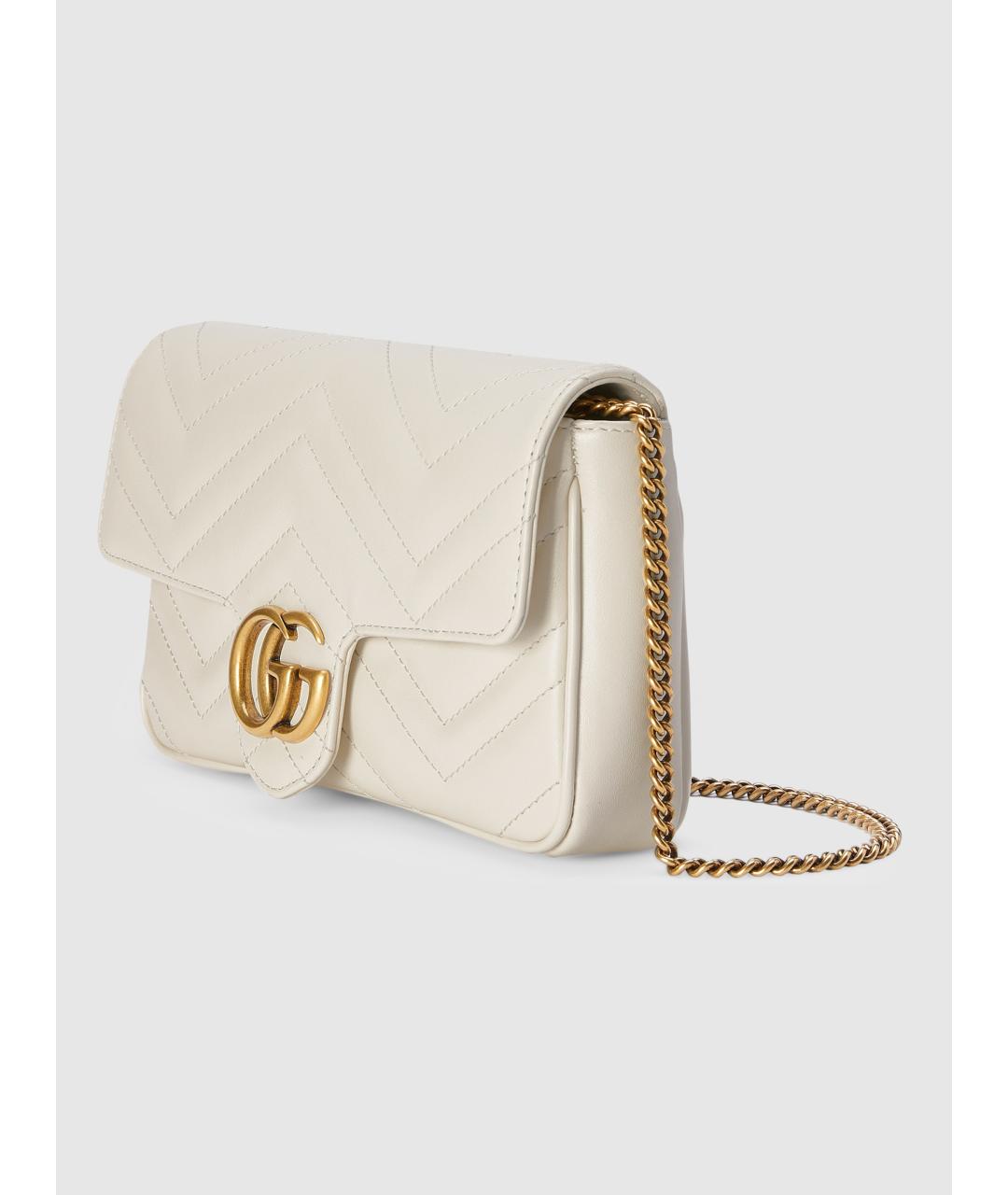 GUCCI Бежевая кожаная сумка через плечо, фото 4