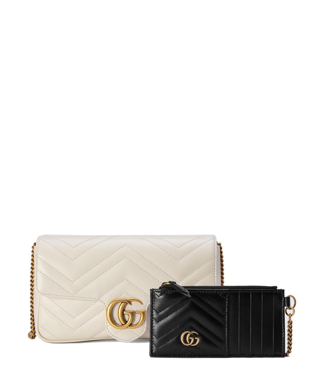 GUCCI Бежевая кожаная сумка через плечо, фото 3