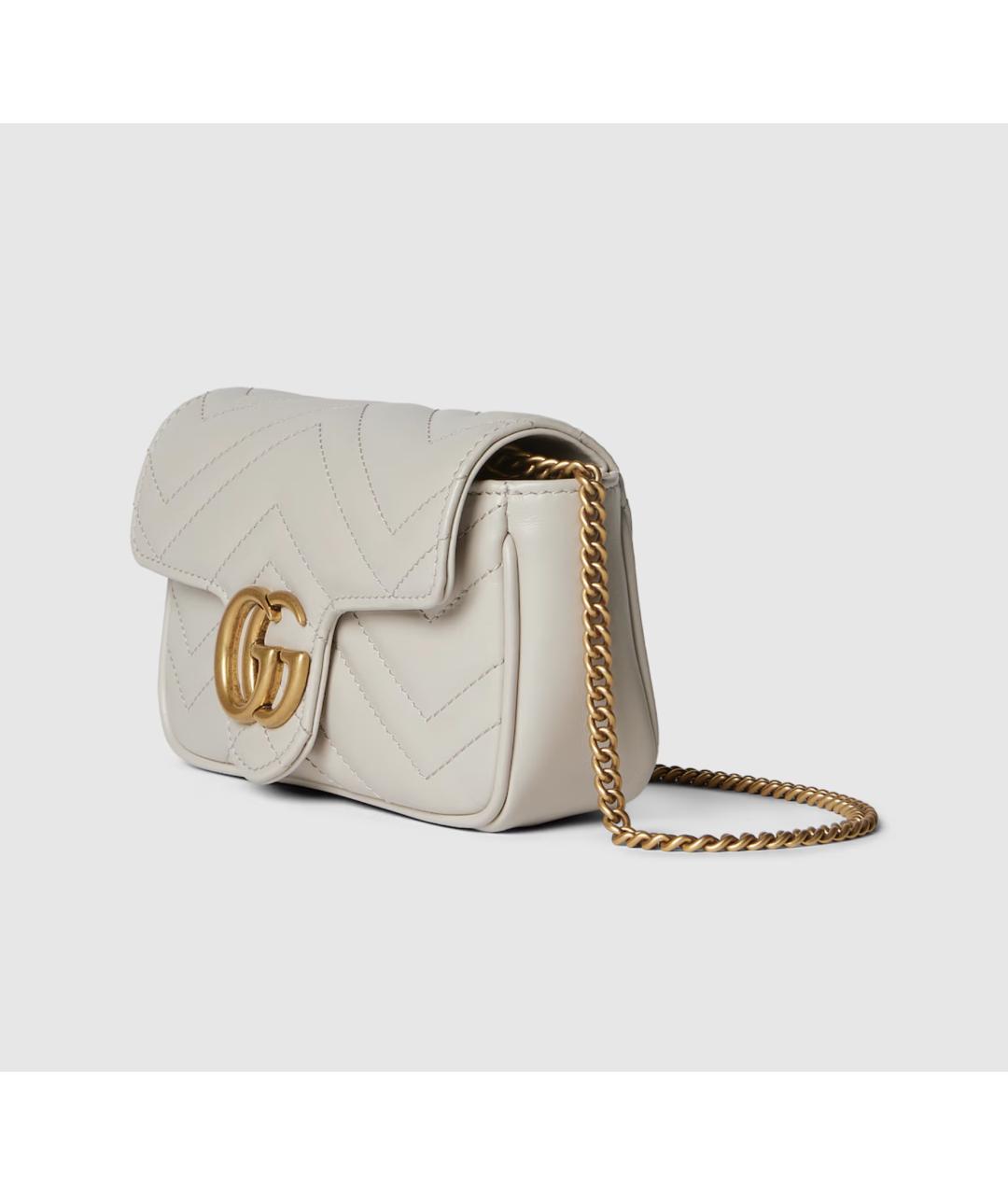 GUCCI Бежевая кожаная сумка через плечо, фото 2
