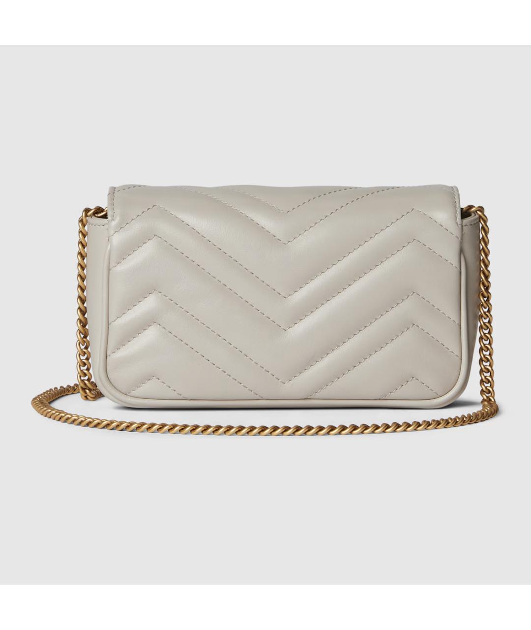 GUCCI Бежевая кожаная сумка через плечо, фото 4