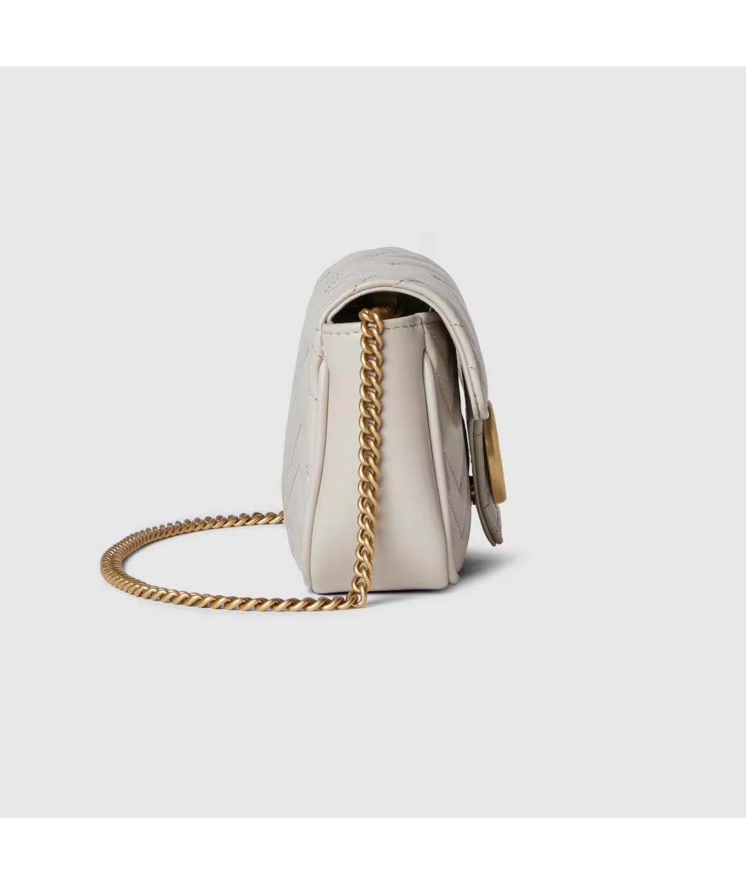 GUCCI Бежевая кожаная сумка через плечо, фото 5