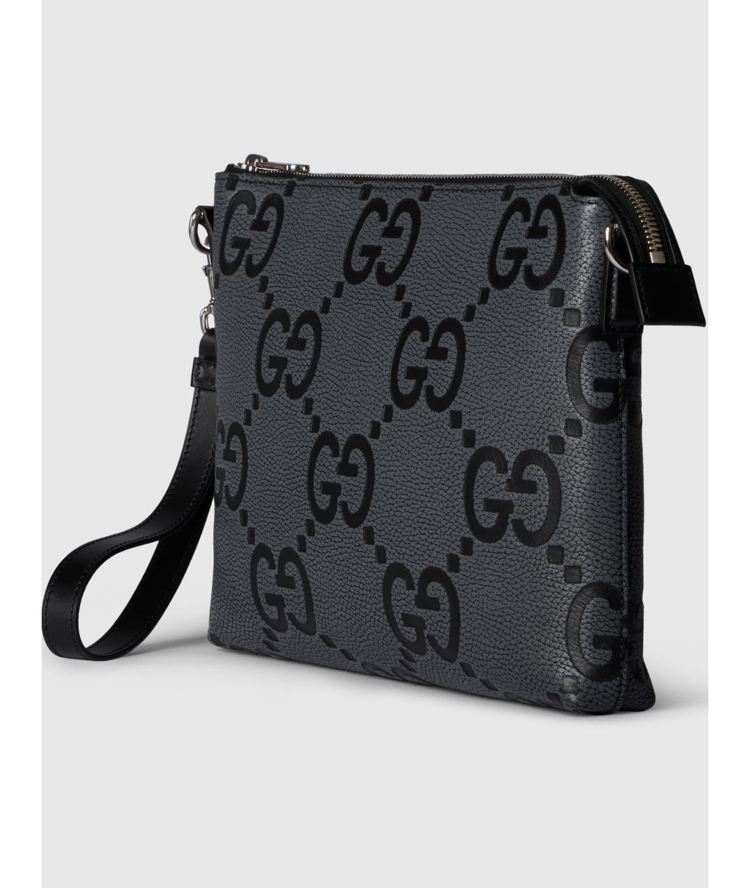 GUCCI Серая кожаная сумка на плечо, фото 3