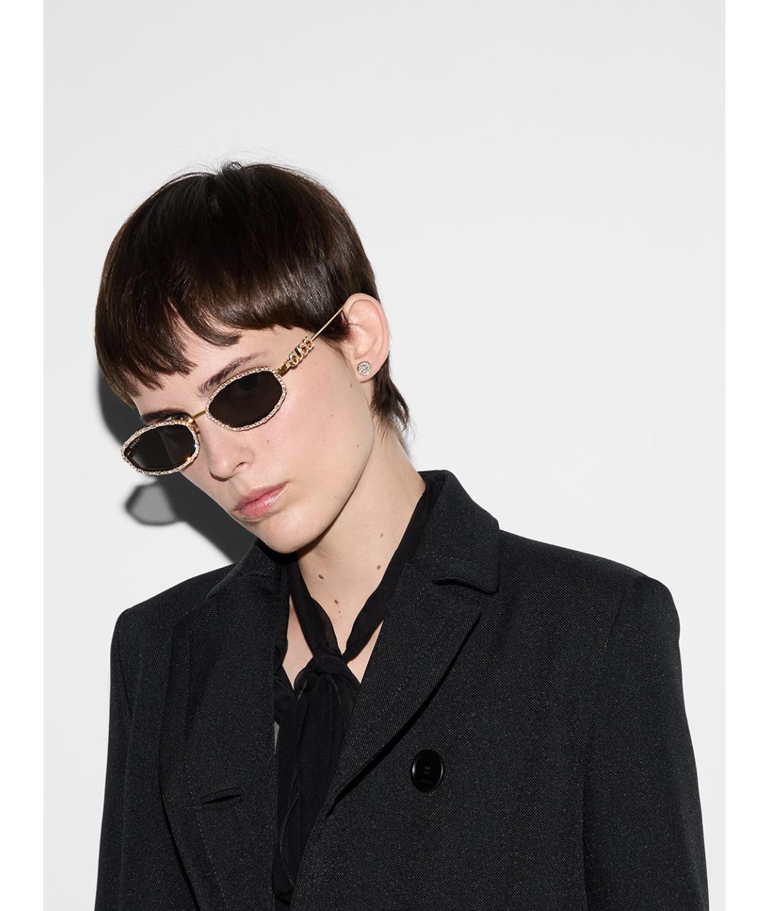 GUCCI Золотые солнцезащитные очки, фото 2