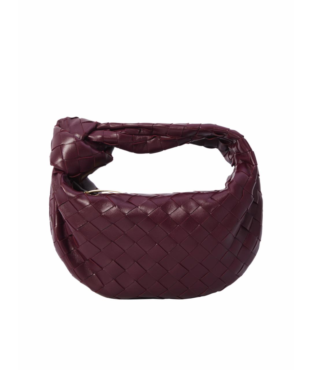 BOTTEGA VENETA Бордовая кожаная сумка с короткими ручками, фото 1