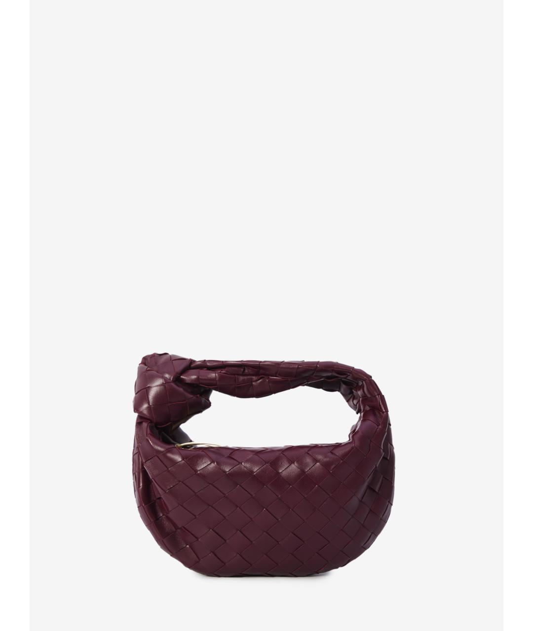 BOTTEGA VENETA Бордовая кожаная сумка с короткими ручками, фото 5
