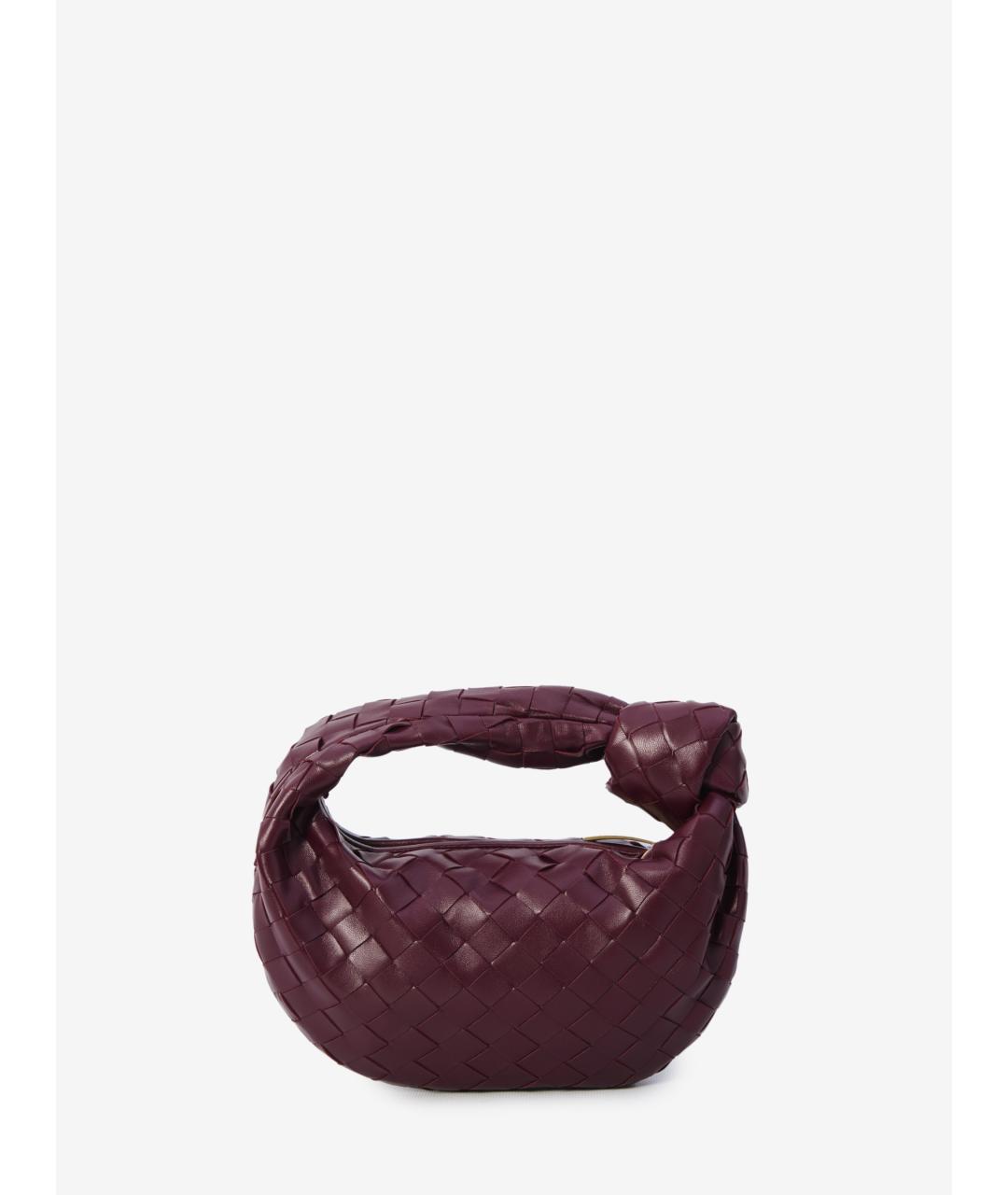 BOTTEGA VENETA Бордовая кожаная сумка с короткими ручками, фото 3