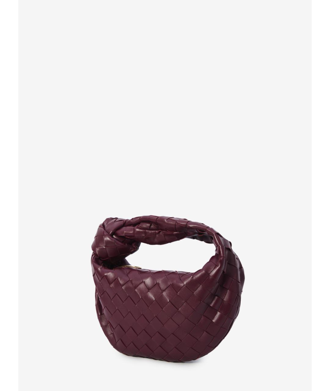 BOTTEGA VENETA Бордовая кожаная сумка с короткими ручками, фото 2