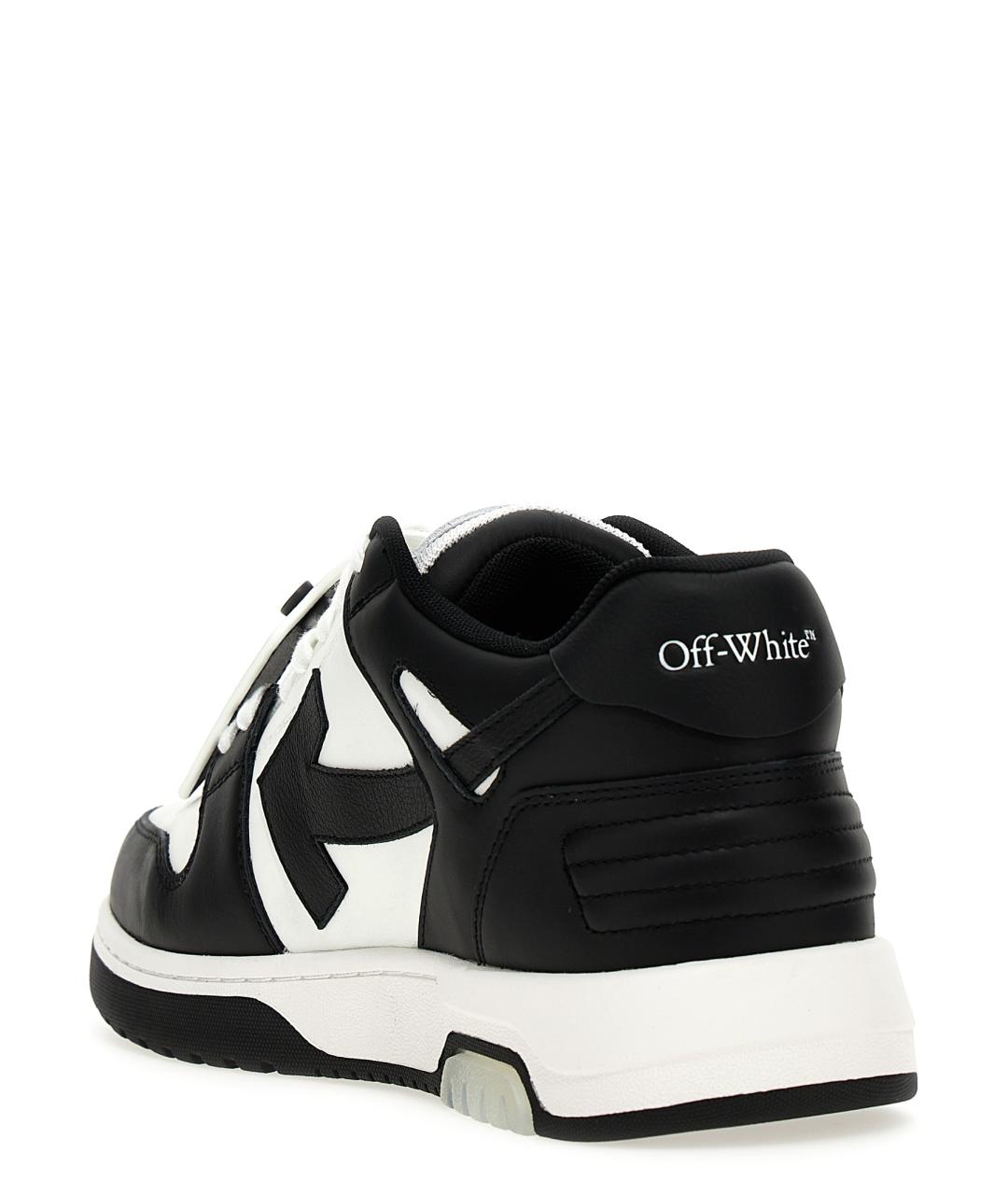 OFF-WHITE Белые кожаные низкие кроссовки / кеды, фото 3