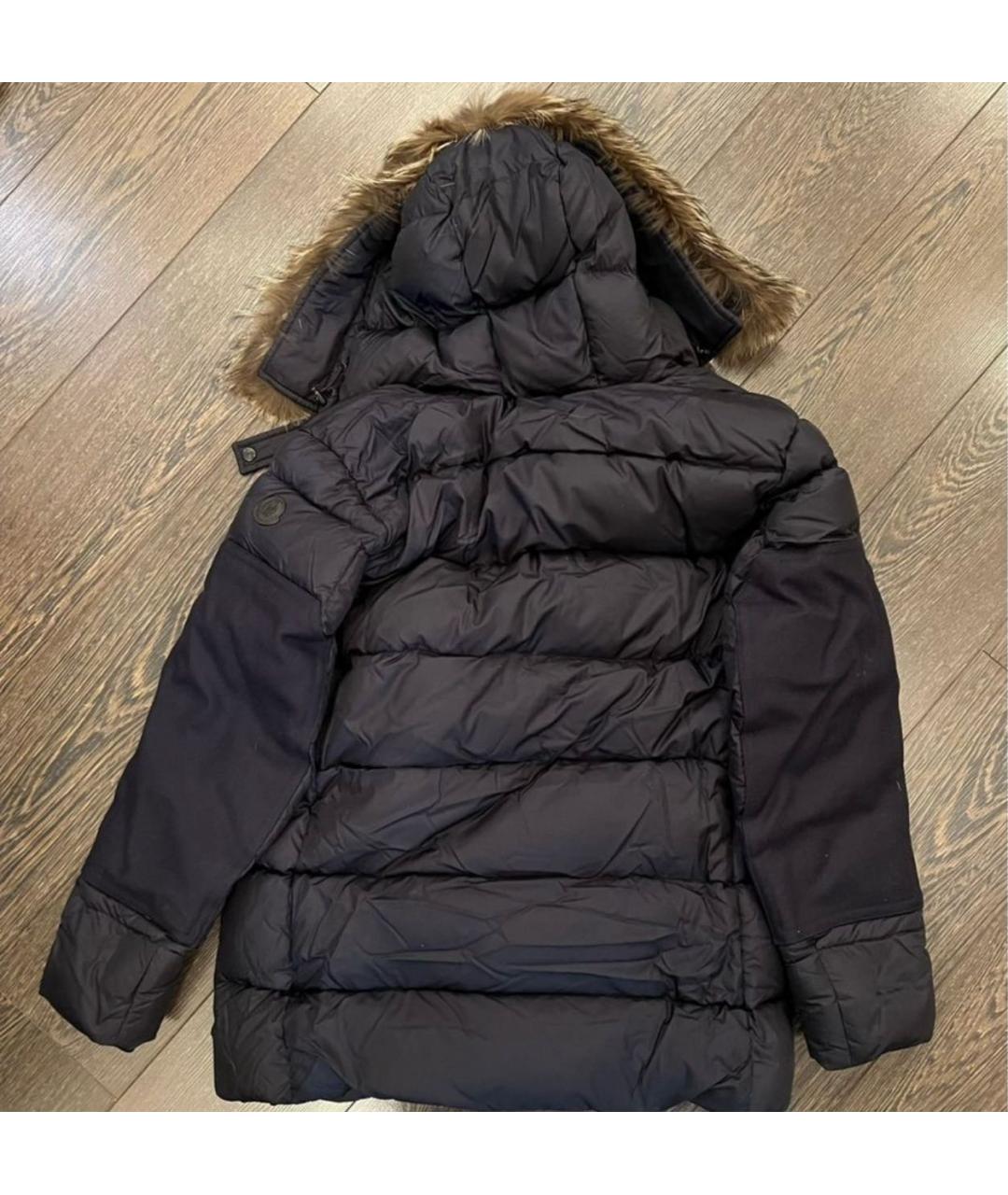 MONCLER Темно-синяя полиэстеровая куртка, фото 3