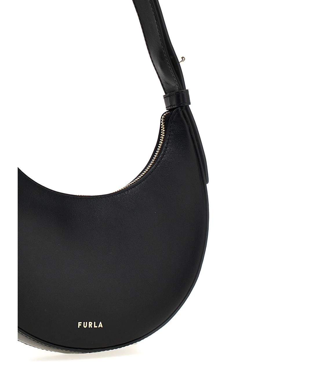 FURLA Черная кожаная сумка через плечо, фото 3