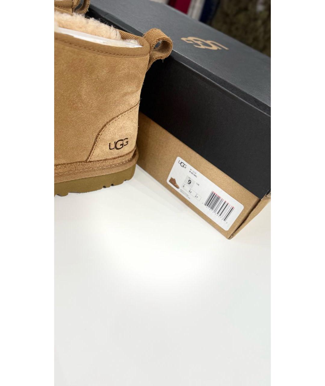 UGG AUSTRALIA Коричневые замшевые высокие ботинки, фото 8