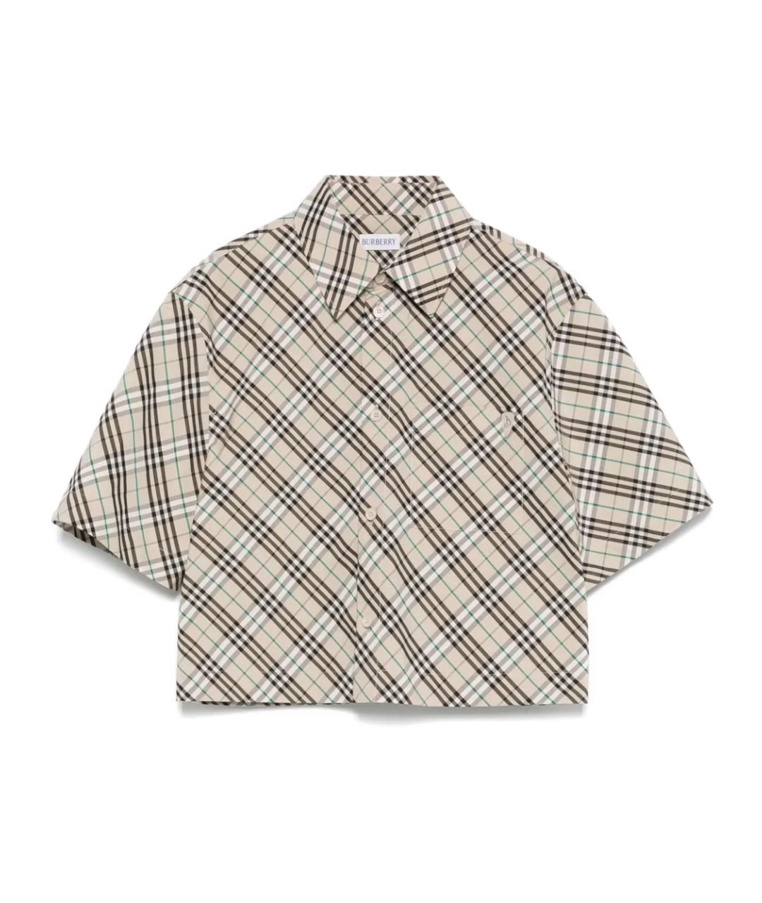 BURBERRY Серая хлопковая рубашка, фото 1