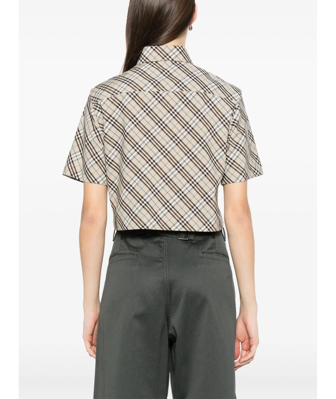 BURBERRY Серая хлопковая рубашка, фото 4