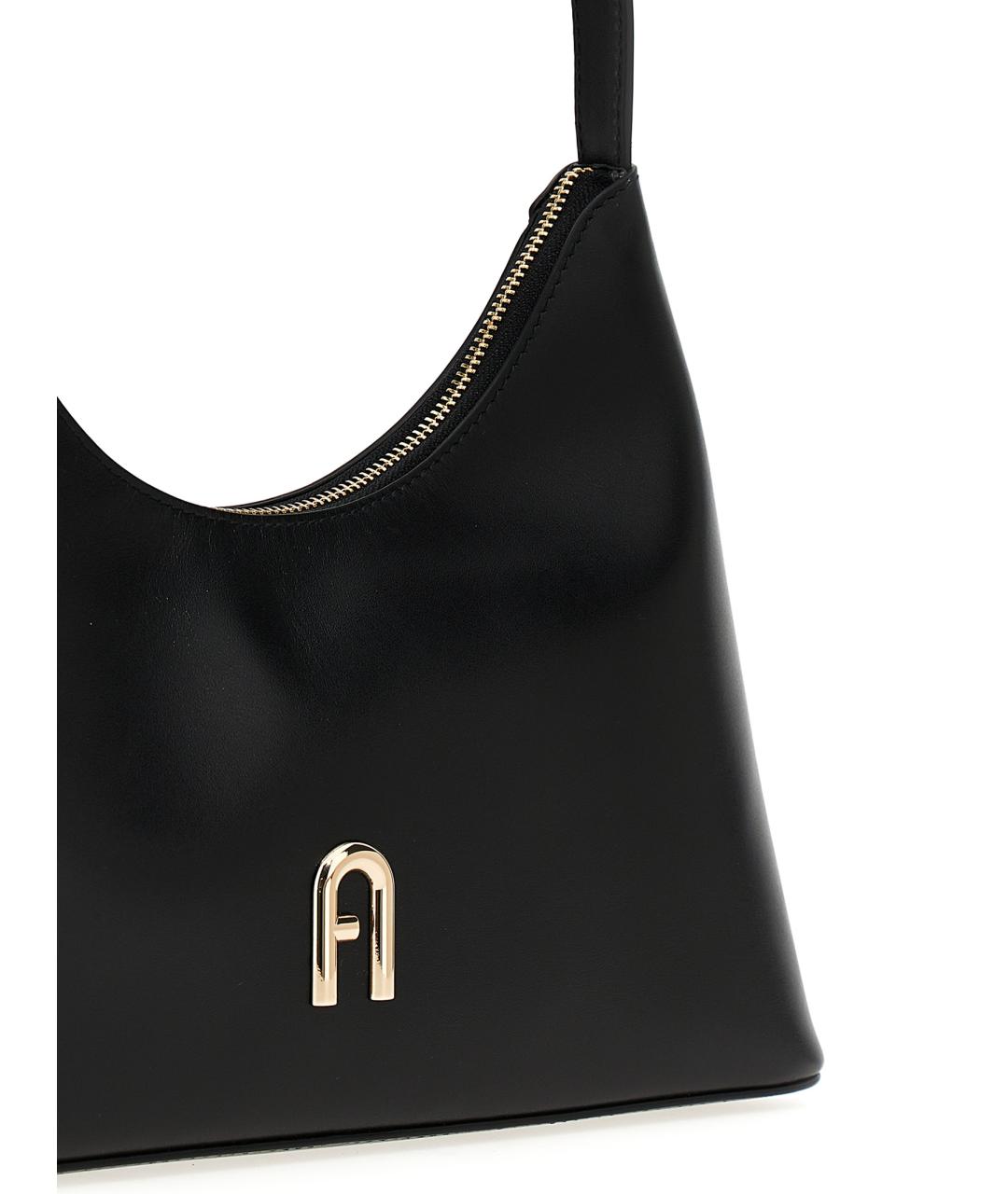 FURLA Черная кожаная сумка через плечо, фото 3