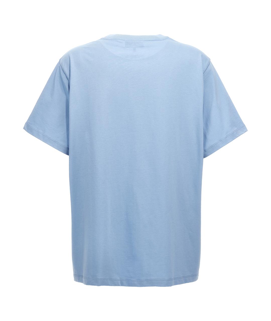 GANNI Голубая хлопковая футболка, фото 2