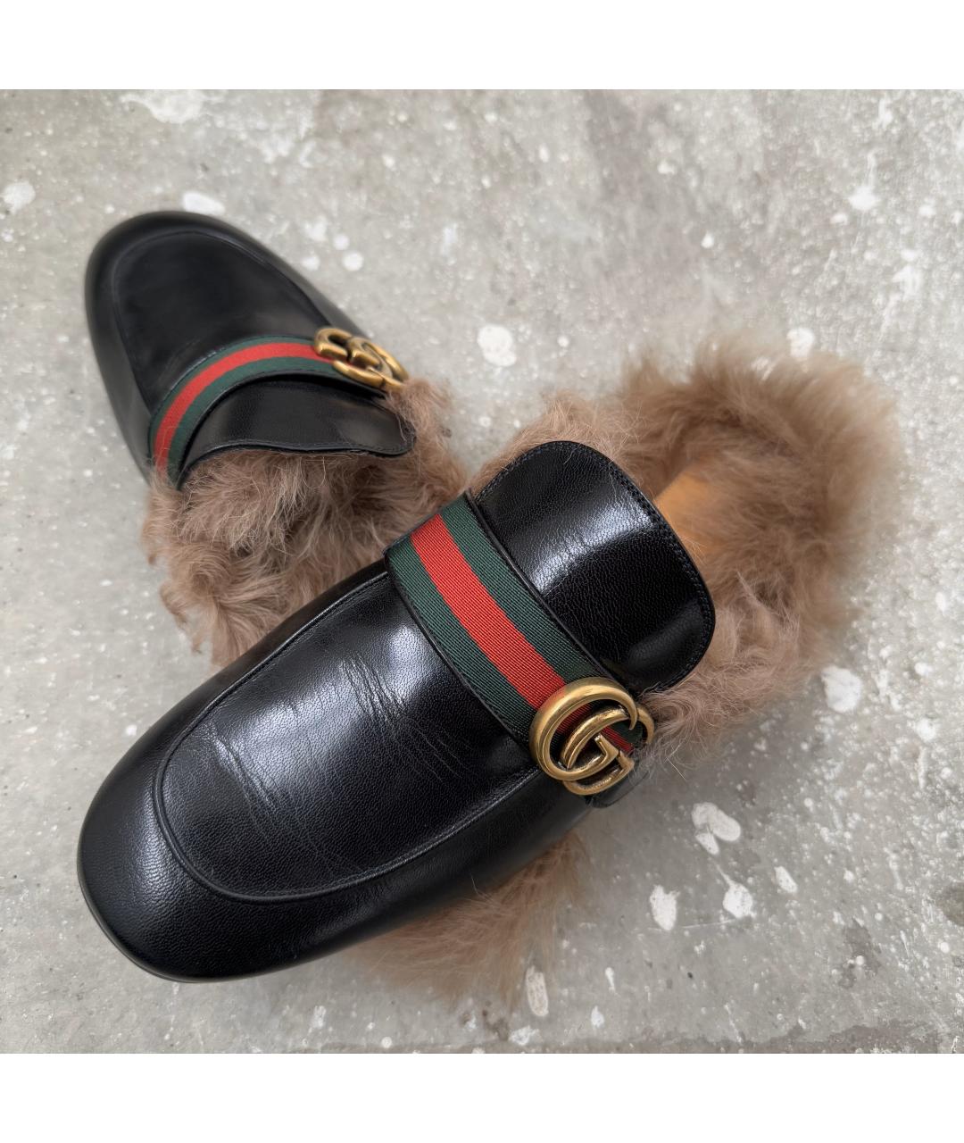 GUCCI Черные кожаные лоферы, фото 4