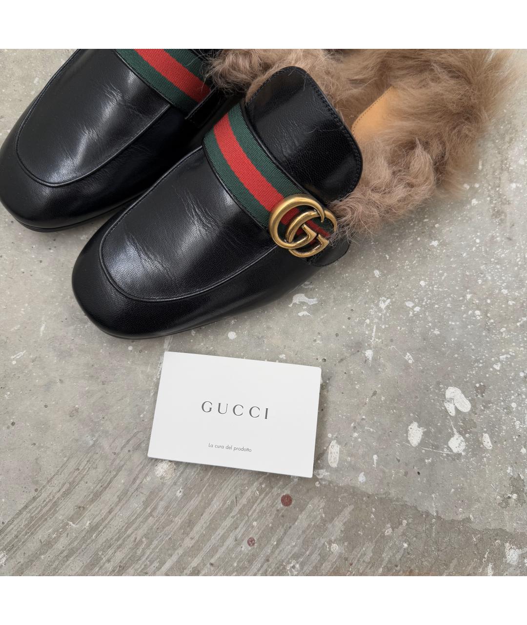 GUCCI Черные кожаные лоферы, фото 7