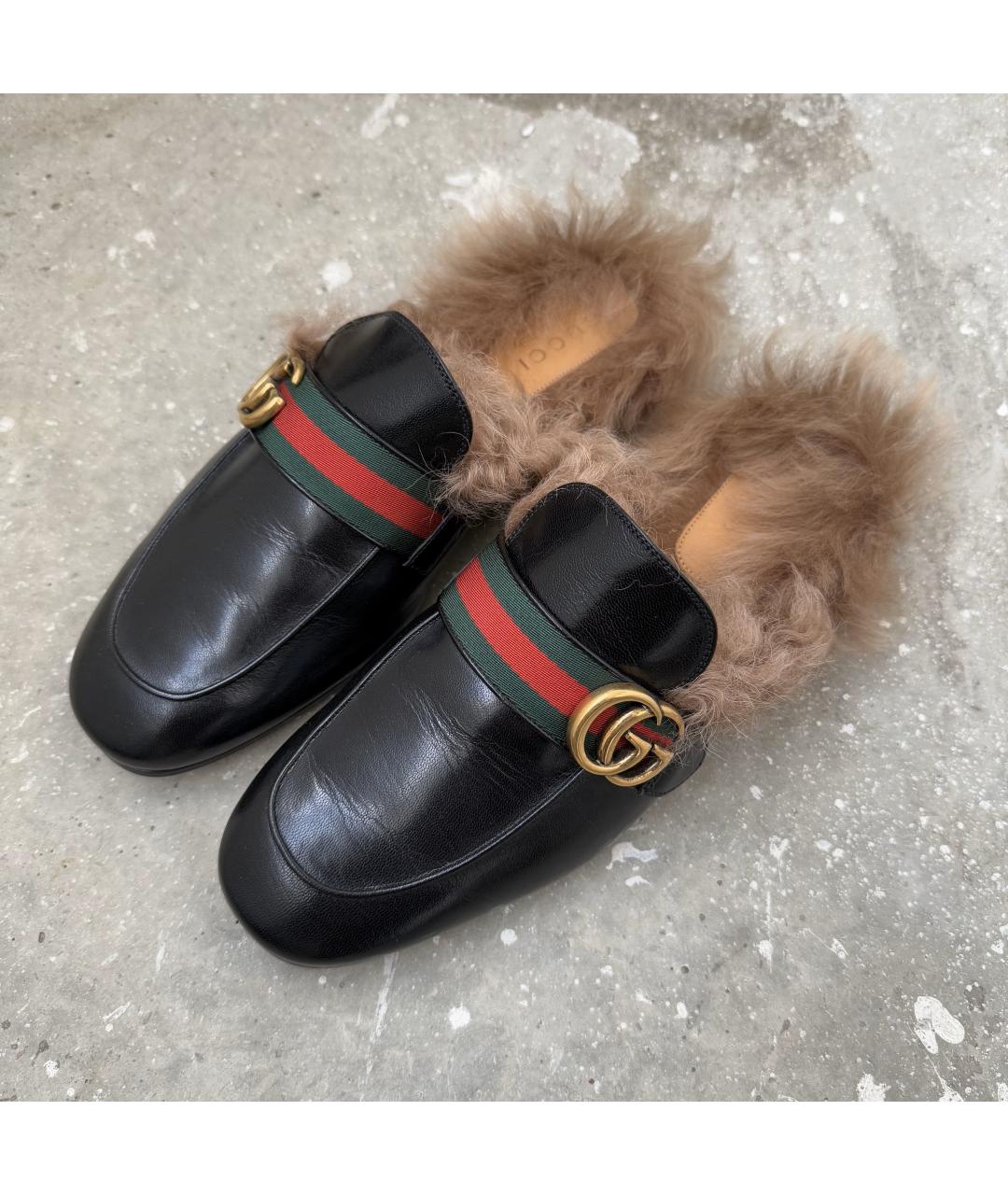 GUCCI Черные кожаные лоферы, фото 2