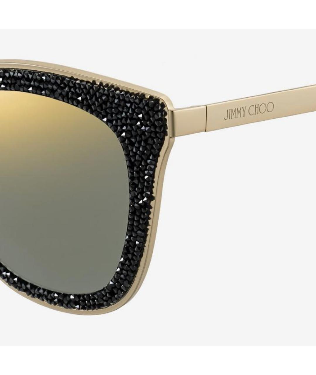 JIMMY CHOO Черные металлические солнцезащитные очки, фото 6