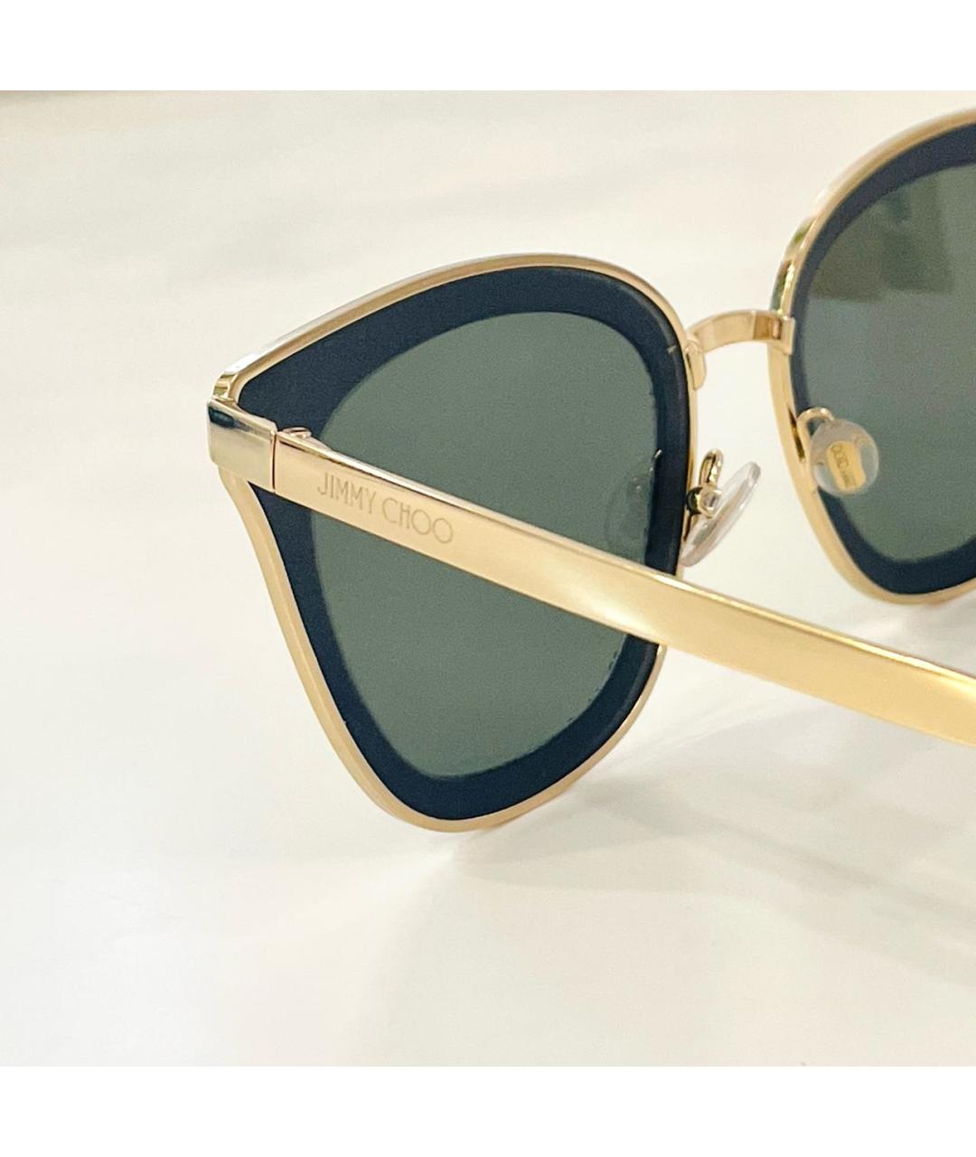 JIMMY CHOO Черные металлические солнцезащитные очки, фото 3