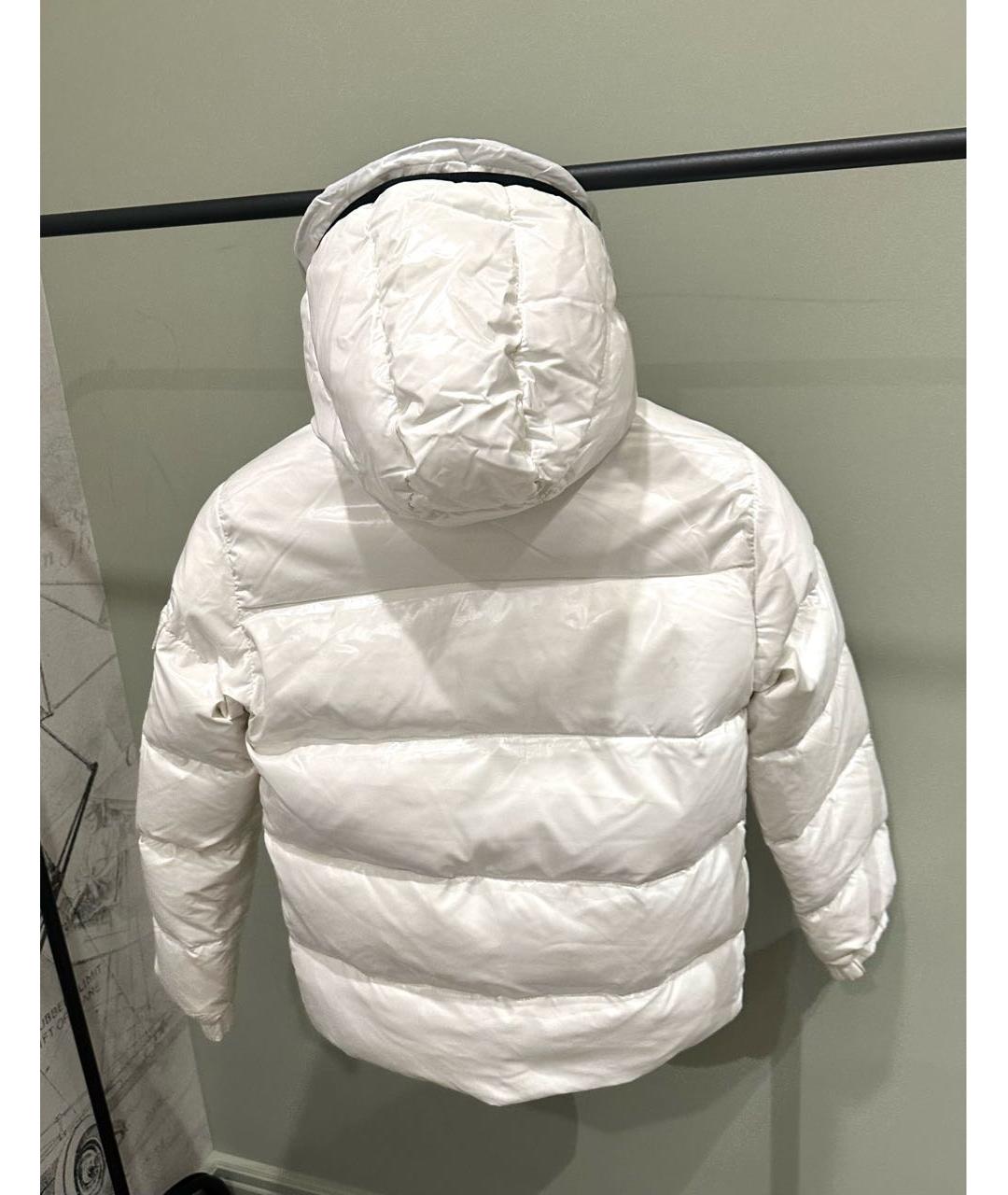 MONCLER Белый полиэстеровый пуховик, фото 2