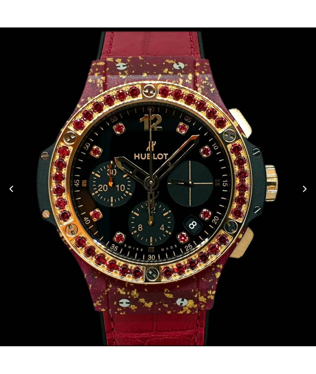 HUBLOT Бордовые часы из розового золота, фото 9