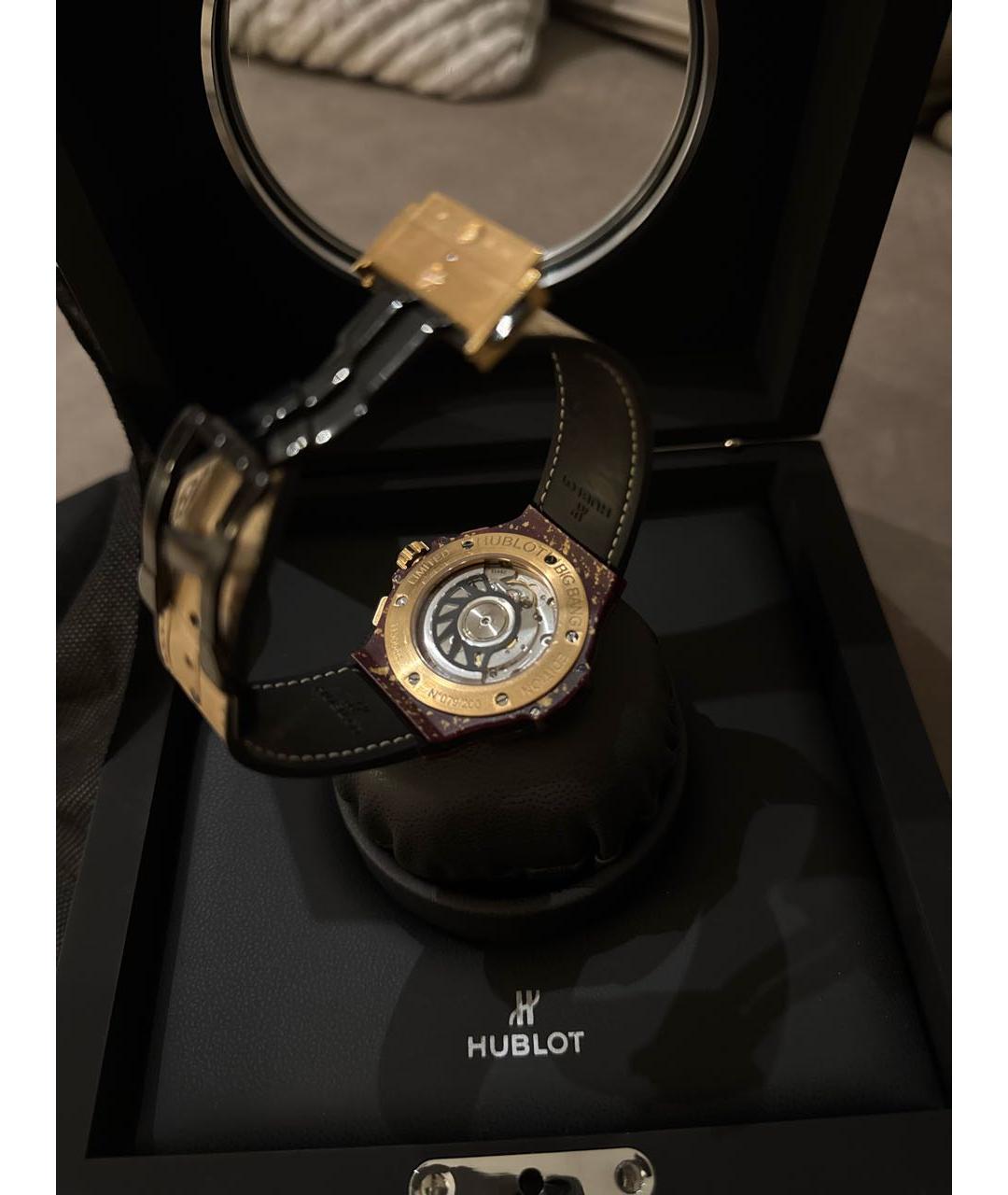 HUBLOT Бордовые часы из розового золота, фото 2