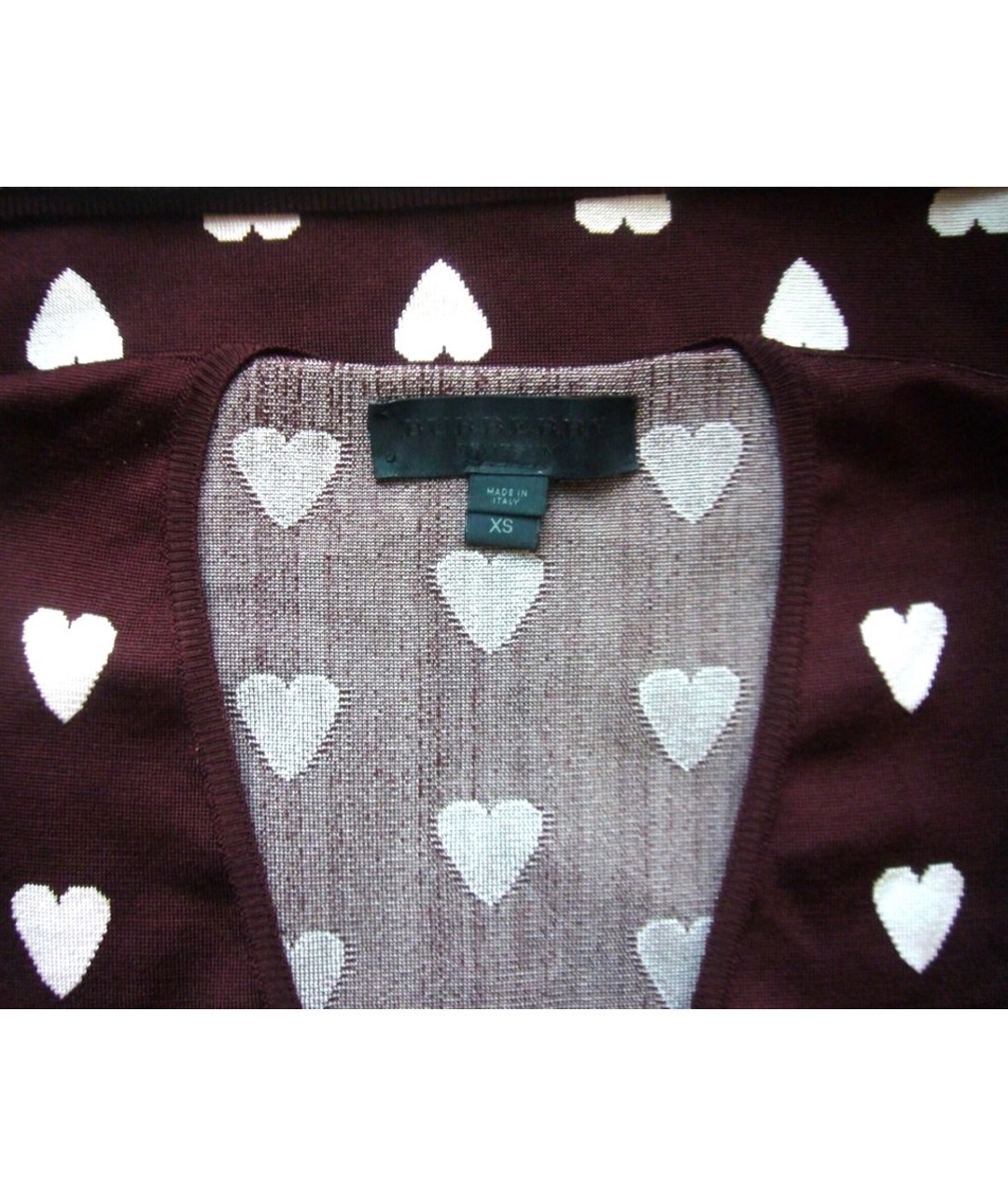 BURBERRY Бордовый шелковый джемпер / свитер, фото 3