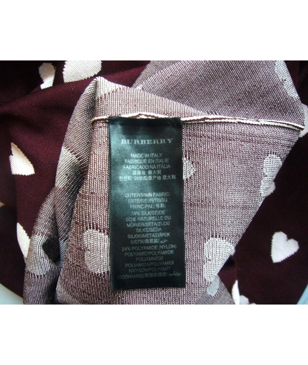 BURBERRY Бордовый шелковый джемпер / свитер, фото 4