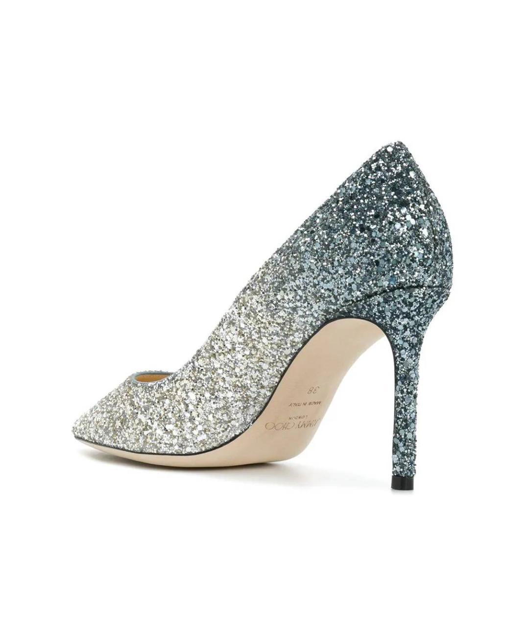 JIMMY CHOO Серебряные туфли, фото 3
