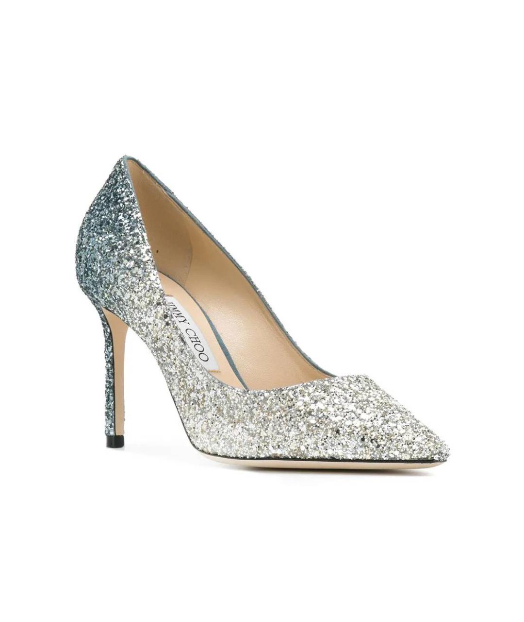 JIMMY CHOO Серебряные туфли, фото 2