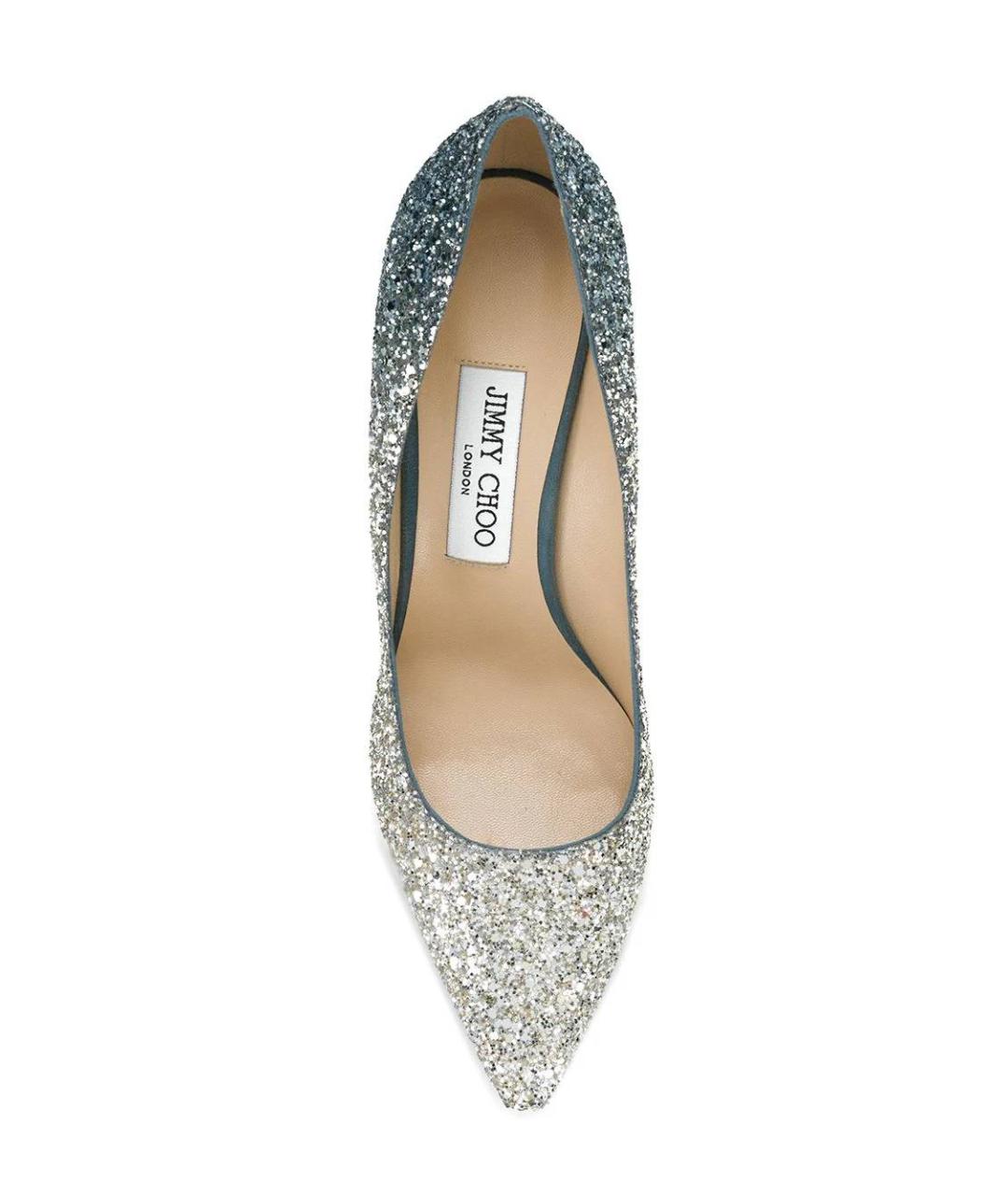 JIMMY CHOO Серебряные туфли, фото 4