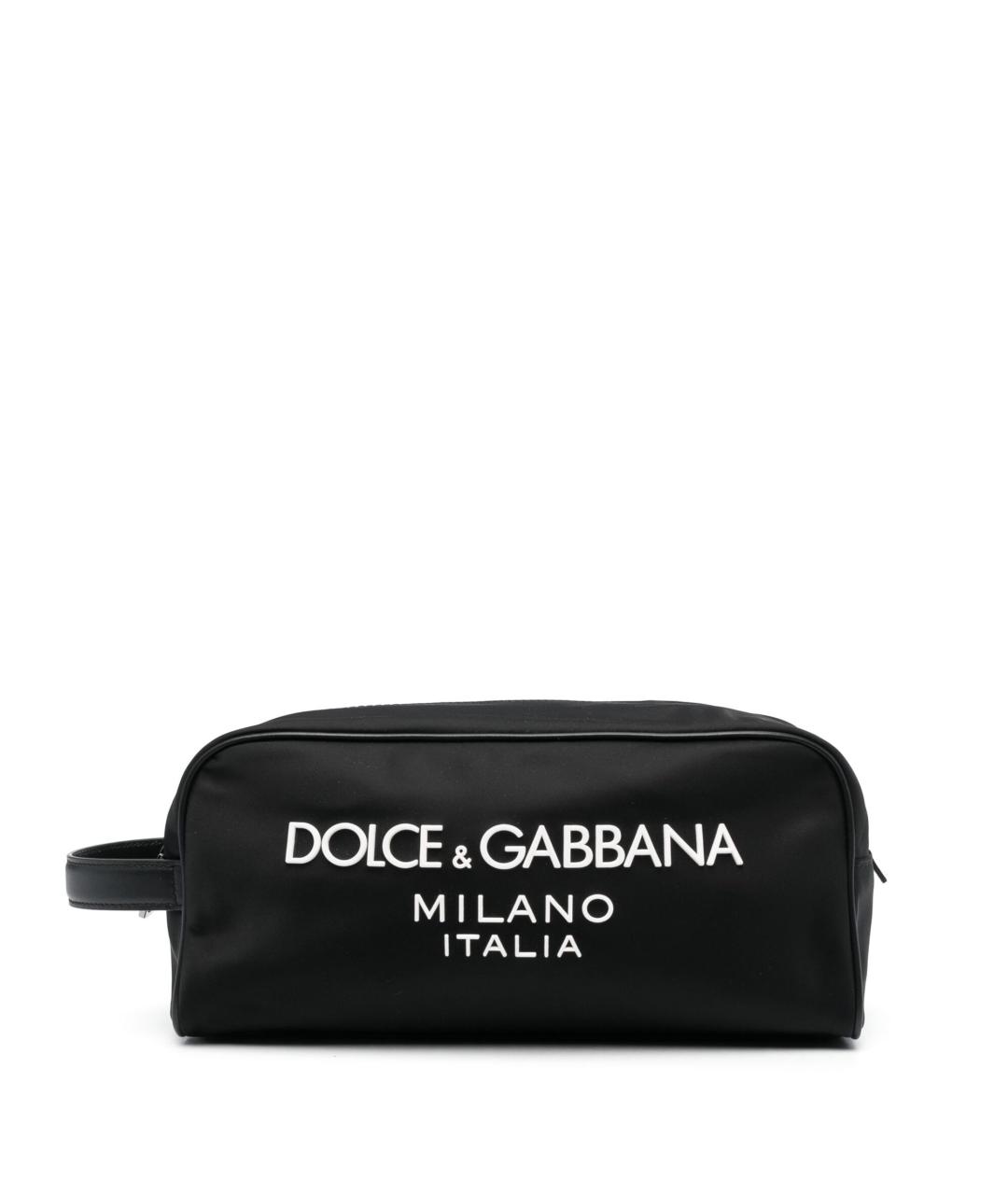 DOLCE&GABBANA Черная синтетическая барсетка, фото 1