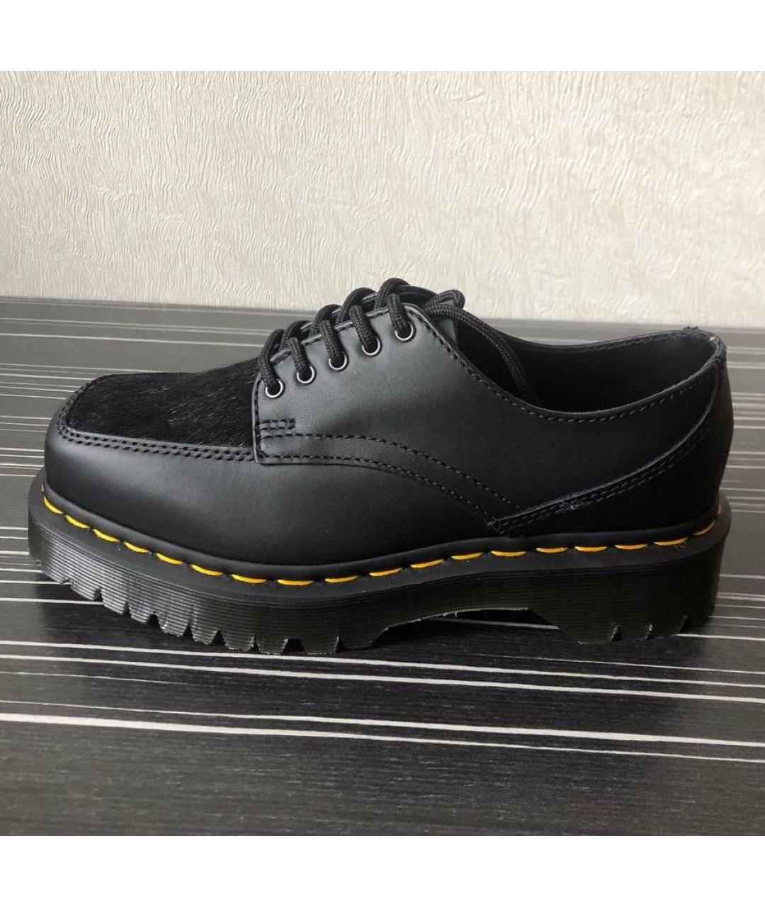 DR. MARTENS Черные кожаные лоферы, фото 8