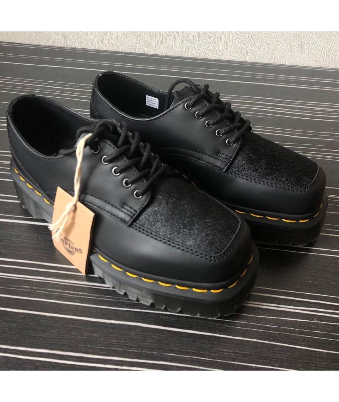 DR. MARTENS Черные кожаные лоферы, фото 3