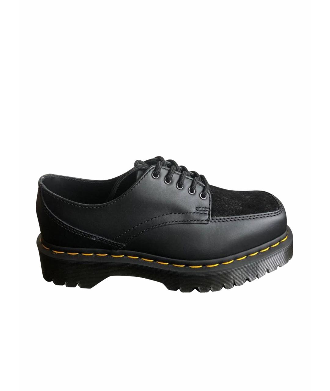 DR. MARTENS Черные кожаные лоферы, фото 1