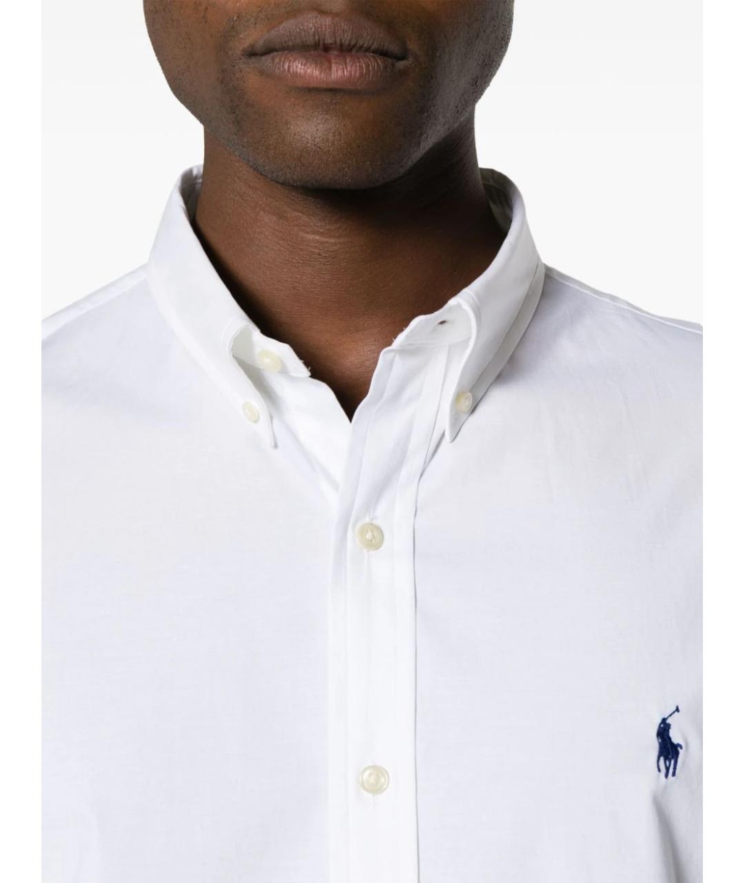 POLO RALPH LAUREN Белая хлопковая кэжуал рубашка, фото 5