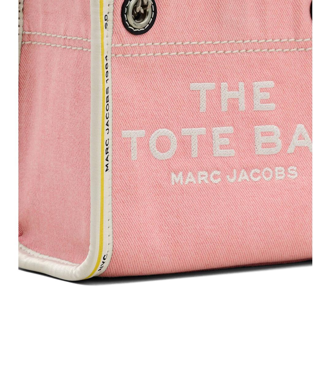 MARC JACOBS Розовая хлопковая сумка тоут, фото 4