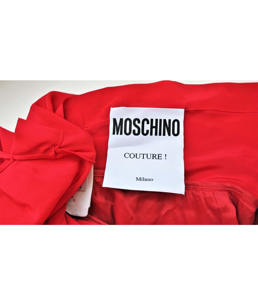 MOSCHINO Красное шелковое коктейльное платье, фото 6