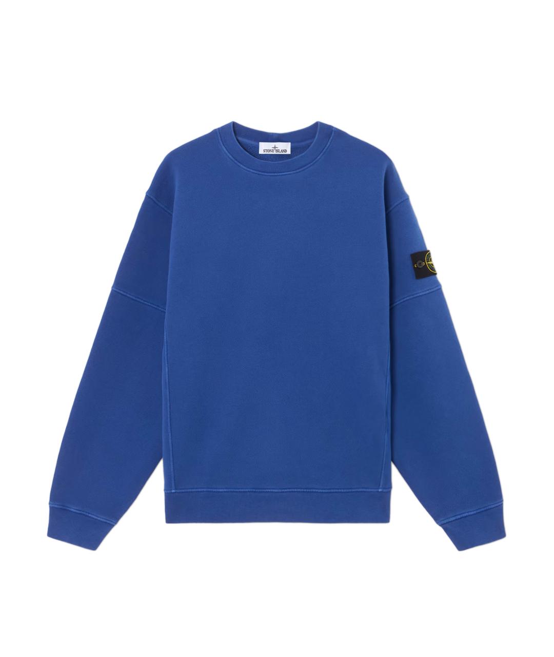 STONE ISLAND Синий хлопковый джемпер / свитер, фото 1