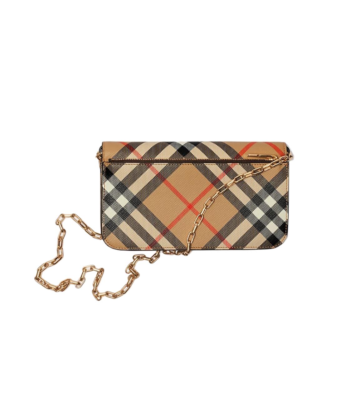 BURBERRY Бежевая сумка тоут из искусственной кожи, фото 5