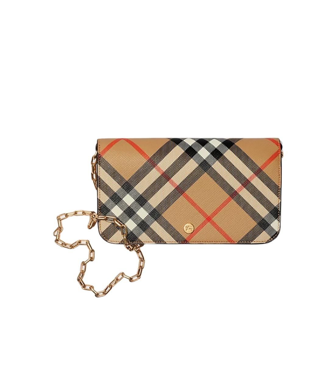 BURBERRY Бежевая сумка тоут из искусственной кожи, фото 1