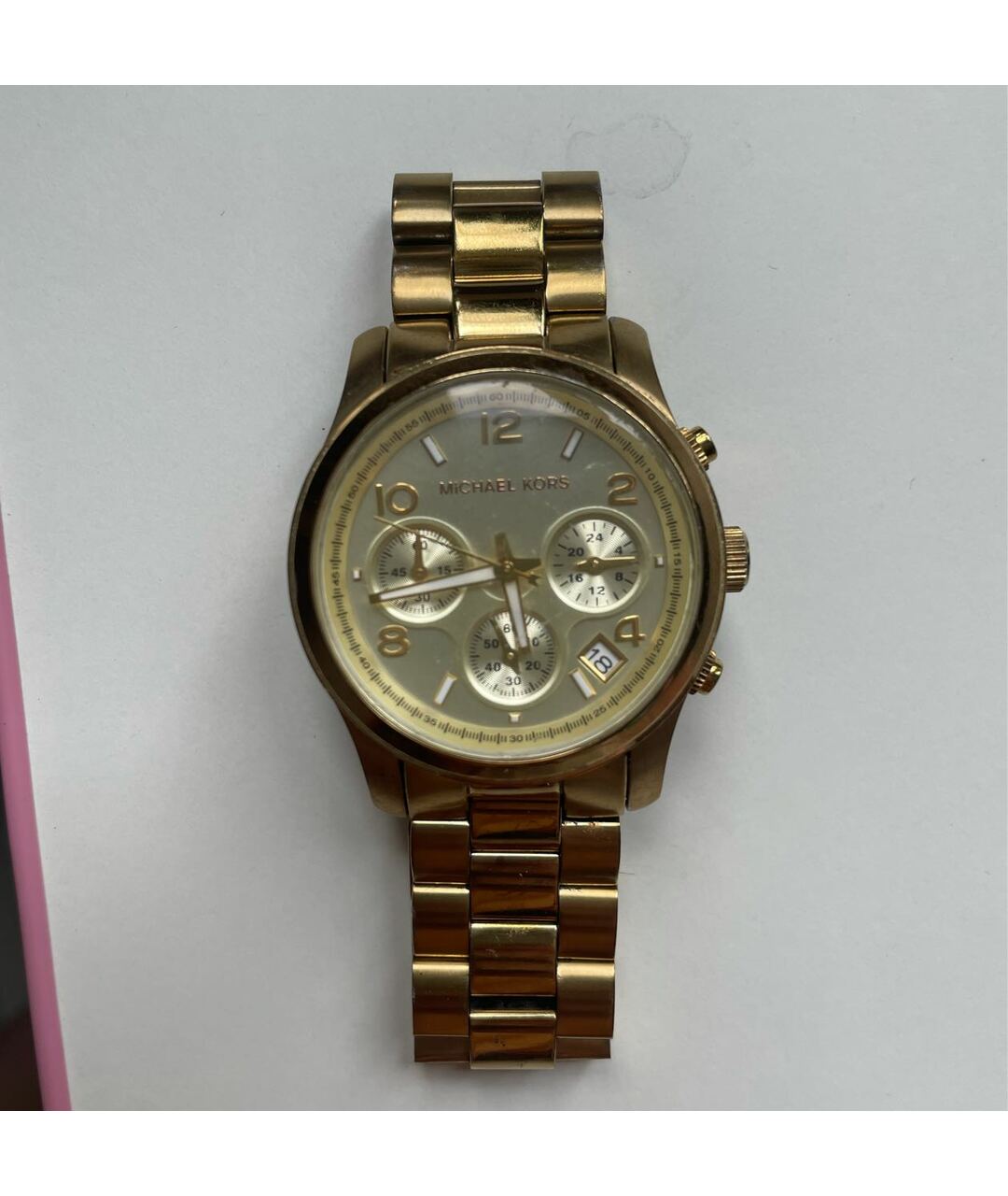 MICHAEL KORS Желтые металлические часы, фото 4