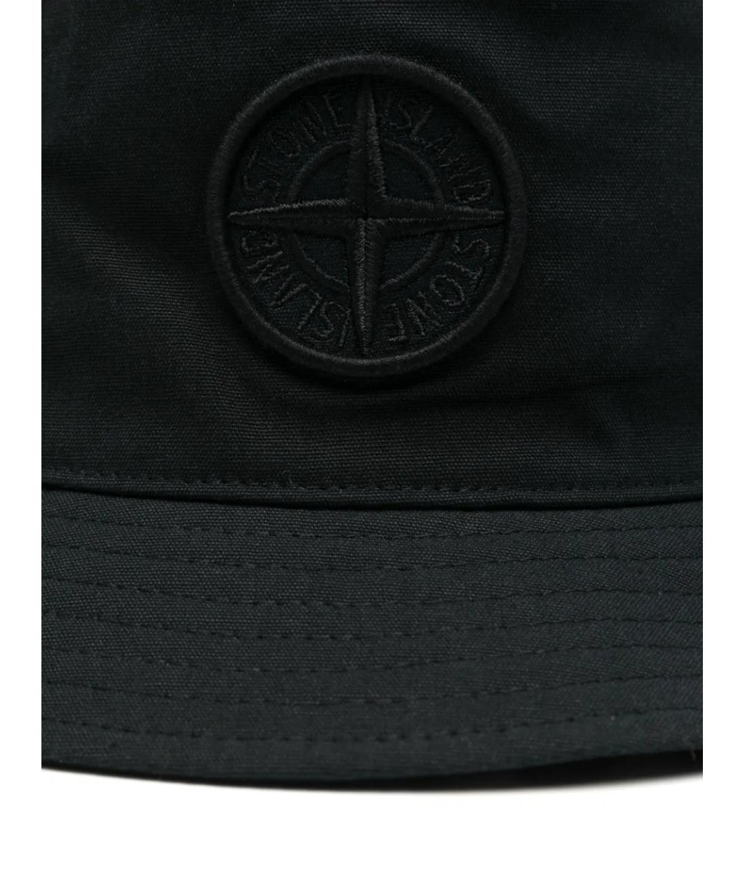 STONE ISLAND Черная хлопковая шляпа, фото 2