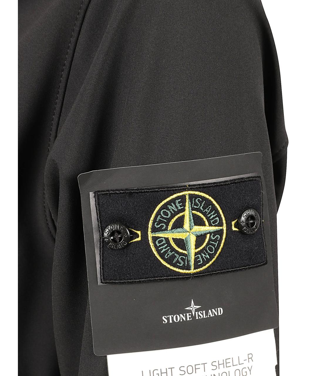 STONE ISLAND Черная полиэстеровая куртка, фото 2