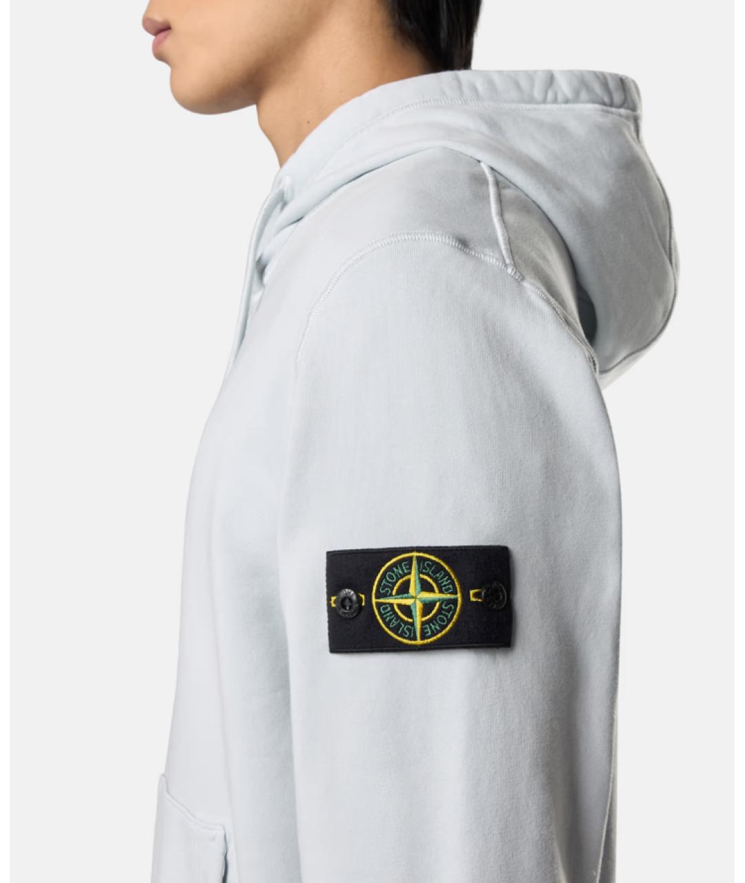 STONE ISLAND Серый хлопковый джемпер / свитер, фото 4