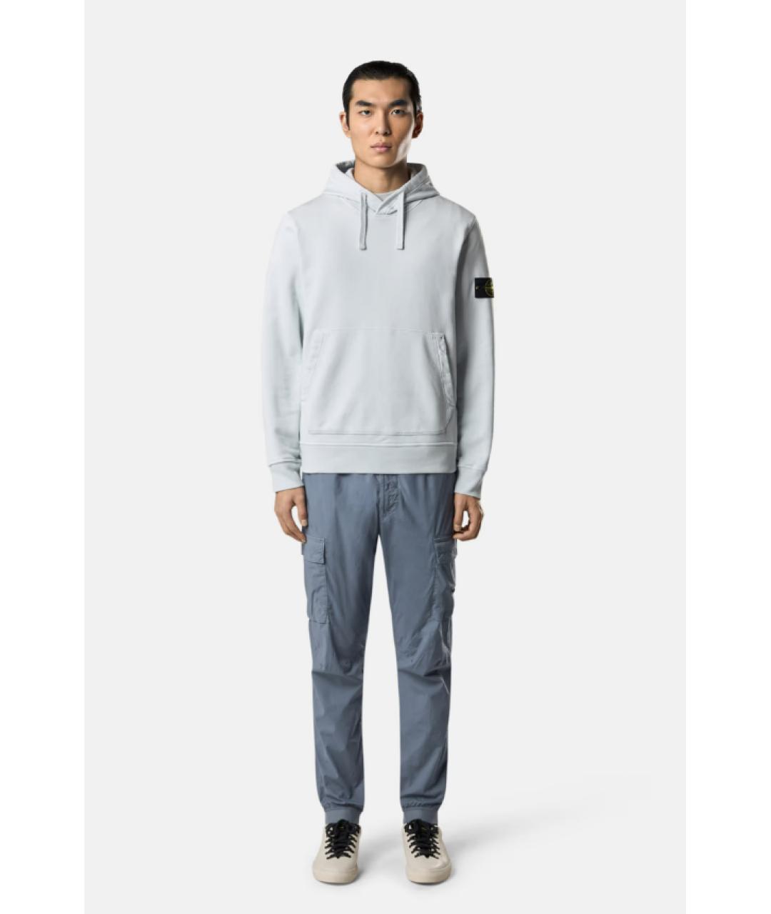 STONE ISLAND Серый хлопковый джемпер / свитер, фото 2