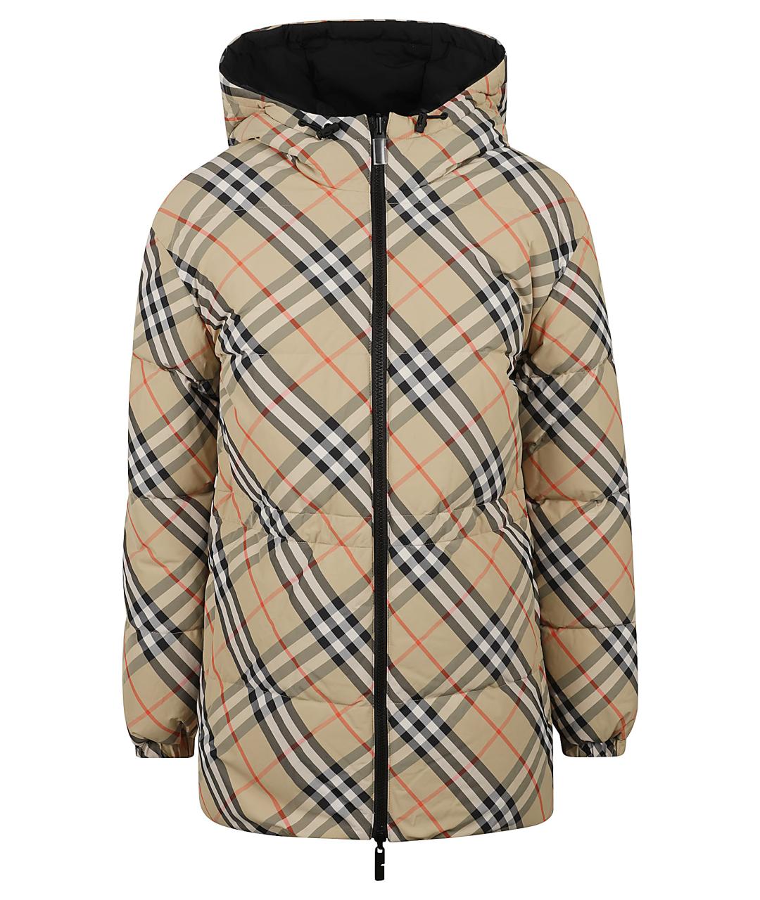BURBERRY Бежевая полиамидовая куртка, фото 1